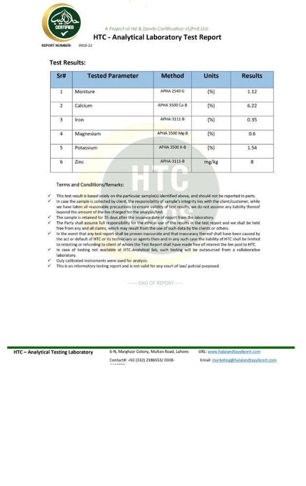 HTC Halal Certification of Shilajit